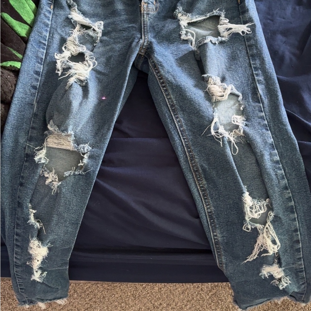 Distressed Blue Jeans for Women